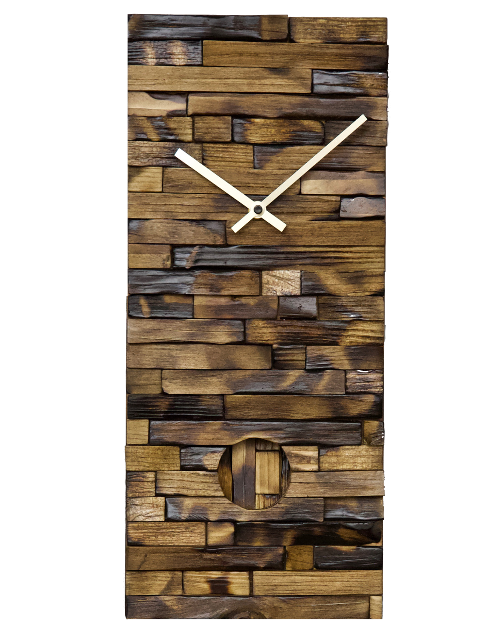 Shou Sugi Ban Wood Clock Art - Mochi 0001 — Korzen Designs